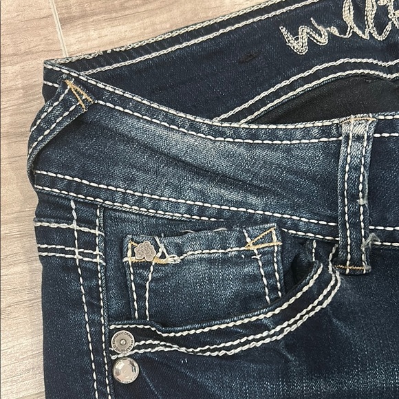 Wallflower Blue Skinny Jeans with Gradient Fade - Picture 4 of 8